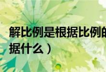 解比例是根據(jù)比例的基本性質(zhì)嗎（解比例是根據(jù)什么）