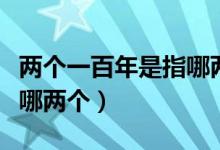 兩個一百年是指哪兩個百年（兩個一百年是指哪兩個）