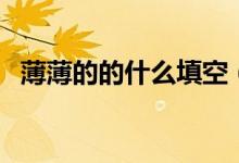 薄薄的的什么填空（薄薄細(xì)細(xì)的什么填空）