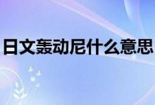 日文轟動(dòng)尼什么意思（轟動(dòng)尼 日語(yǔ)什么意思）