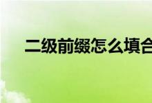 二級前綴怎么填合格(2級前綴怎么填)