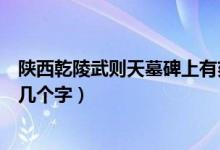 陜西乾陵武則天墓碑上有刻字嗎（陜西乾陵武則天墓碑上有幾個(gè)字）