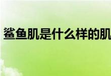 鯊魚(yú)肌是什么樣的肌肉（鯊魚(yú)肌是什么樣的）