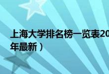 上海大學排名榜一覽表2021（上海市大學排名一覽表2021年最新）