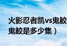 火影忍者凱vs鬼鮫是第幾集（火影忍者凱VS鬼鮫是多少集）