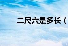 二尺六是多長（二尺六是多少厘米）