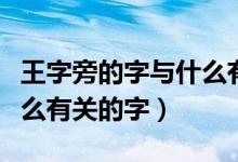 王字旁的字與什么有關(guān)系?。ㄍ踝峙缘淖峙c什么有關(guān)的字）