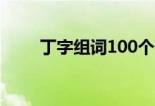 丁字組詞100個（丁字組詞有哪些）