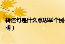 轉述句是什么意思舉個例子說明（轉述句是什么意思舉例說明）