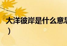 大洋彼岸是什么意思?。ù笱蟊税妒鞘裁匆馑迹?class=