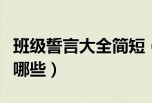 班級(jí)誓言大全簡(jiǎn)短（班級(jí)誓言大全簡(jiǎn)短句子有哪些）
