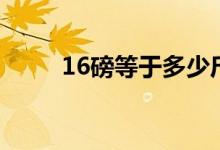 16磅等于多少斤呀（16磅多少斤）