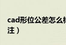 cad形位公差怎么標注（cad形位公差如何標注）