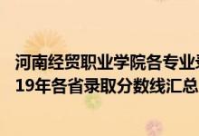 河南經(jīng)貿(mào)職業(yè)學(xué)院各專業(yè)錄取分?jǐn)?shù)線（河南經(jīng)貿(mào)職業(yè)學(xué)院2019年各省錄取分?jǐn)?shù)線匯總）