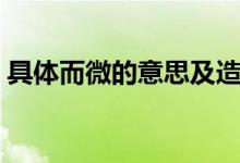 具體而微的意思及造句（具體而微解釋造句）