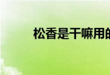 松香是干嘛用的(松香是晶體嗎)