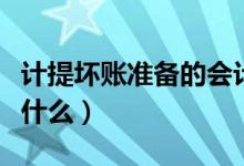 計(jì)提壞賬準(zhǔn)備的會(huì)計(jì)分錄是什么（壞賬說的是什么）