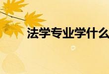 法學(xué)專業(yè)學(xué)什么（主要課程有哪些）