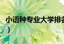 小語種專業(yè)大學排名（開設小語種專業(yè)的院校）