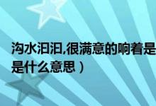 溝水汩汩,很滿(mǎn)意的響著是什么意思（溝水汩汩很滿(mǎn)意的響著是什么意思）