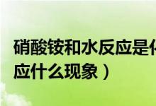 硝酸銨和水反應(yīng)是化學(xué)反應(yīng)嗎（硝酸銨和水反應(yīng)什么現(xiàn)象）