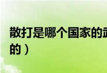 散打是哪個(gè)國(guó)家的武術(shù)（散打是哪個(gè)國(guó)家開創(chuàng)的）