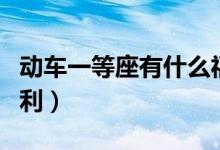 動車一等座有什么福利（動車一等座有什么福利）