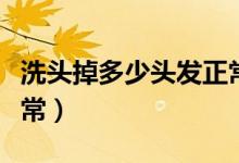 洗頭掉多少頭發(fā)正常（解釋洗頭掉多少頭發(fā)正常）
