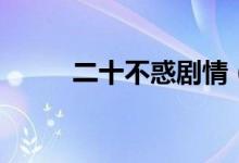 二十不惑劇情（該劇講述了什么）