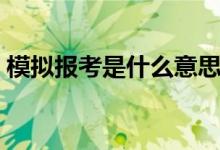 模擬報考是什么意思（模擬報考是什么意思）