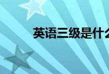 英語三級是什么（什么時間考試）