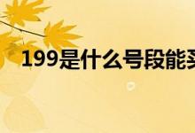 199是什么號(hào)段能買(mǎi)嗎（199是什么號(hào)段）