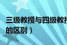 三級(jí)教授與四級(jí)教授的區(qū)別（三級(jí)教授和教授的區(qū)別）