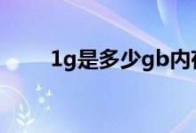 1g是多少gb內存（1g是多少毫升）