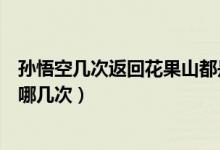 孫悟空幾次返回花果山都是哪（孫悟空幾次返回花果山都是哪幾次）