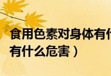 食用色素對身體有什么影響（食用色素對身體有什么危害）