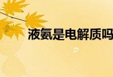 液氨是電解質(zhì)嗎（液氨是電解質(zhì)嗎）