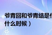 爺青回和爺青結(jié)是什么意思（爺青結(jié)一般用在什么時(shí)候）