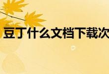 豆丁什么文檔下載次數(shù)最多（豆丁什么意思）