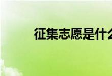征集志愿是什么意思（如何填報(bào)）