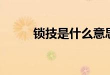 鎖技是什么意思?。ㄦi技是什么）