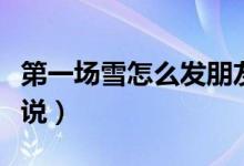 第一場雪怎么發(fā)朋友圈（下雪了發(fā)朋友圈怎么說）