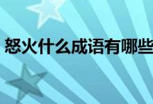 怒火什么成語有哪些（怒火什么成語有哪些）
