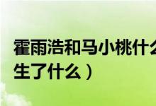 霍雨浩和馬小桃什么關系（馬小桃和霍雨浩發(fā)生了什么）