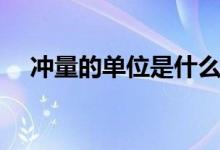 沖量的單位是什么（沖量的單位是什么）