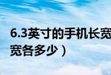 6.3英寸的手機(jī)長(zhǎng)寬各多少（6.3英寸的手機(jī)長(zhǎng)寬各多少）