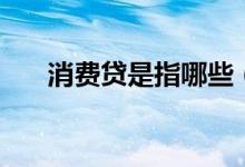 消費(fèi)貸是指哪些（消費(fèi)貸是什么意思）