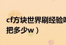 cf方塊世界刷經(jīng)驗咋刷（cf方塊世界刷經(jīng)驗一把多少w）