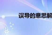 誤導(dǎo)的意思解釋（誤導(dǎo)的意思）