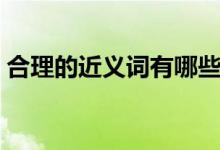 合理的近義詞有哪些（合理的近義詞是什么）